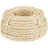 La Cordeline Corda Sisal naturale, 10 mm x 20 m, per albero dei gatti, riparazione e sostituzione di artiglio, decorazione, fai da te