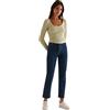 NA-KD High Waist Straight Denim Jeans, Blu Scuro, 44 Donna