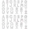 SUNNYCLUE - 52 pezzi, alfabeto a Z, lettera scorrevole, charm con strass, 8 mm, foro scorrevole, lettere alfabeto per 8 mm, slide bracciali, colore: acciaio inossidabile