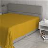 Italian Bed Linen Lenzuolo sopra "Max Color" 100% Cotone, Senape, Matrimoniale Maxi