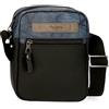 Pepe Jeans Ocean Borsa a Spalla Blu Media 17X22X6 cm Poliestere con dettagli in Pelle Sintetica