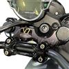 Resin Bike Adesivi Moto Compatibile con Guzzi V7 850 2021. Protezione Piastra Sterzo da Urti e Graffi. Adesivo Resinato con Effetto 3D per Piastra Forcella Sterzo
