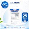 BSN Bicchiere dotato di strip per test delle droghe BSN, 7/8 sostanze e adulteranti (25 pezzi)