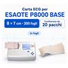 Carta per ecg Esaote p8000 base - 20 pacchi - 300 fogli - 8 x 7 cm