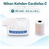 Carta per ecg Nihon Kohden Cardiofax C - 20 rotoli - 6,3 cm x 30 m