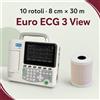 Carta per ecg Euro 3 view - 10 rotoli - 8 cm x 30 m