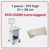 Carta per ecg Schiller CS 200 (carta leggera) - 215 fogli - 21 x 28 cm