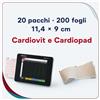Carta per ecg Schiller Cardiovit e Cardiopad - 20 pacchi - 200 fogli - 11,4 x 9 cm