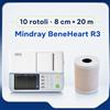 Carta per ecg Mindray BeneHeart R3 - 10 rotoli - 8 cm x 20 m