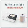 Carta per ecg Biocare ie300 - 10 rotoli - 8 cm x 20 m