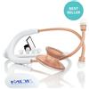 MDF Instruments Stetoscopio MDF Acoustica Stethoscope oro rosa e bianco con doppia testina