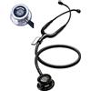 MDF Instruments Stetoscopio MDF Pulse Time nero con orologio incorporato per il calcolo della frequenza cardiaca