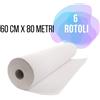 Lenzuolino medicale a 2 veli 60 cm x 80 metri - 6 rotoli