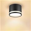 KYOTECH Faretti LED Soffitto Nero 6W Faretti da Soffitto 3000K Bianco Caldo, Ø84 x 67mm Plafoniera Rotonda Lampada da Soffitto in Alluminio per salone corridoio cucina salotto