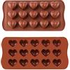 Wenyue Stampi in Silicone per Dolci, Stampo Cuore Silicone, 2 Pezzi Stampo  per Torta in Silicone, Stampo in Silicone a Forma di Cuore,Fai-da-Te Stampo