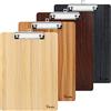 Uquelic Portablocco A4 di Legno Portadocumenti con Clip e Angoli Arrotondati und Foro per Appendere (Colori Assortiti)