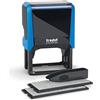 Trodat Timbro d'inchiostro personalizzabile Trodat Printy 4927 Typomatic 4.0 Blu - 8 righe di testo da comporre - inchiostro automatico - inchiostro nero fornito - piastra composizione e pinza in dotazione