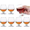 Soopiiso Bicchieri da shot da 150 ml, set di 6 graziosi bicchieri da brandy cognac, trasparenti da shot, mini bicchiere da brandy
