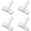 LUKRA Dylan-EU 4 pezzi Sash Jammer - Serratura per finestra in metallo bianco, serratura di sicurezza per porta di sicurezza domestica di ricambio per varie porte e finestre e sicurezza domestica UPVC/PVC