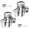 OMIGA 2 Pezzi Adattatore Rubinetto Valvola Deviatore Rubinetto a 3 Vie con Adattatore M22 a M24 per Rubinetto Della Cucina Lavandino del Bagno del Rubinetto Parte di Ricambio
