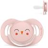 Suavinex, Ciuccio Premium per Neonati 6-18 Mesi. Ciuccio con tettina simmetrica SX Pro in silicone. Tettina piatta e simmetrica. Bonhomia, Rosa