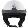 BHR Casco Demi-Jet 833 PEAK, Casco Scooter Leggero e Compatto Omologato ECE 22.06, Peso e Dimensioni ridotte & Design Minimal per la Massima Funzionalità, Silver, L