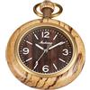 Tiong Orologio da tasca in legno con catena da 37 cm Orologi fatti a mano con quadrante digitale romano orologio da tasca in legno al quarzo per uomo, Regno Unito-pwr-wood106…