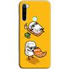 Mixroom - Cover Custodia Back Case in TPU Silicone Morbida per Xiaomi Redmi Note 8 (Prima Edizione) Fantasia Coppia di Sushi in Spiaggia M594