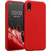 kalibri Cover compatibile con Apple iPhone XR - Custodia Cover in silicone e paglia - Backcover Matt Anti-Impronte - rosso classico