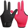 Geyoga Guanti Resistenti Calore per Capelli 2 Paia Guanto per Bacchetta Curling Professionale Guanto Barbiere a 3 Dita Guanto Termoprotettore per Tinture Termici Riutilizzabili (Nero, Rosa Rossa)