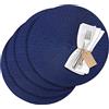 Westmark, Saleen Edition 01211018154 - Tovaglietta all'americana, set da 4 pezzi, lavabile, sintetica, diametro 38 cm, colore: blu