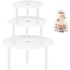 LdawyDE Supporti per Torte - Alzate Con 9 Tasselli e 3 Piatti 12/16/20 cm - Riutilizzabili per Torte a Più Livelli