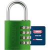 ABUS Lucchetto a Combinazione 145/40 Verde - Lucchetto ABUS per Valigie, Armadietti e Cassette Attrezzi - Alluminio - Codice Numerico - Sicurezza 4