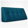 EVERGREENWEB MATERASSI & BEDS EVERGREENWEB - Cuscino da Lettura ergonomico, Cuscino Schienale a Cuneo per Letto e Divano | Cuscino Per gambe | Testata letto | Misura 100x26 cm | Colore Blu | 100% Made in Italy | CHILL PILLOW