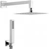 Arcdesign Selection Set doccia con braccio a parete soffione quadrato ultrapiatto 20 cm e doccetta
