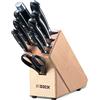 F. DICK Premier Plus 9 Pezzi (Blocco Legno, Set incl affettatrice, Ufficio, Coltello per Osso, Cucina, Forbici da Carne + Acciaio da Stiro) 88 070 000, Nero, 35 cm