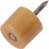 AERZETIX - C62420-200x Staffa reggimensola supporto per mensola con chiodo Ø12mm tonda Virelles - in plastica - colore faggio scuro