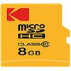 KODAK 8 GB microSDHC Scheda di Memoria Micro SD con Adattatore SD Class 10