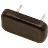 Adsamm® / 16 x scivoli in plastica con 2 chiodi/marrone / 18x30 mm/rettangolari/puntali sottosedia in polietilene con chiodi/piedini protettivi per arredi