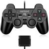 OSTENT Cablato Analogico Controller Gamepad Joystick Joypad per Sony Playstation PS2 PS1 PS One PSX Console Dual Shock Vibration Video Games