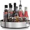 PIGPIGFLY Drehorganizer Küche,Drehscheibe Spice Rack Organizer Für Kabinett, 360 Grad Rotierender Vorratsbehälter Für Lebensmittel,Gewürzhalter aus Rostfreiem Edelstahl,Lazy Susan