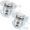 Leikedun 2 Pezzi Tappo Lavandino Bagno, Lavabo Bagno Universale, Tappi per Lavandino Bagno, Tappo di Scarico in Metallo con 4 Anelli di Tenuta in Silicone per Ø 34-40mm Lavandini e Scarichi
