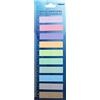 WAYTEX 200 Segnalibri adesivi riposizionabili plastificati 10 colori o 10 mini blocchi di 20 sticky note color pastello, 45 x 12 mm