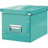 Leitz Click & Store WOW Scatola Archivio Cubo Medio, per Mantenere la Casa e l'Ufficio in Ordine, Blu Ice, 61090051