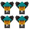 wolfcraft Morsetti Angolari per Legno ES 22 - Set 4 Morsetti a 90°, Serraggio Angolo Retto per Incollare e Avvitare - 8626000