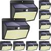 Peasur Luce Solare LED Esterno, [10 Pezzi 138 LED] Faretti Solari a Led da Esterno Lampada da Esterno con Sensore di Movimento, IP65 Impermeabile 3 Modalità per Giardino, Parete Wireless Risparmio Energetico