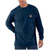 Carhartt, Pocket T-shirt a manica lunga, Loose Fit Uomo, Blu navy, S