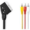 Nedis Cavo SCART Switch SCAR T Maschio - 3x RCA Maschio, 1.0, nero