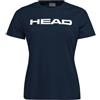 HEAD Maglietta Club Lucy Donna, Blu Scuro, M