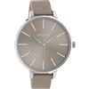 Oozoo Timepieces Orologio da donna - Orologio da polso da donna | Orologio di alta qualità per donne - Elegante orologio analogico da donna rotondo, tortora/argento, extra groß, cinghia